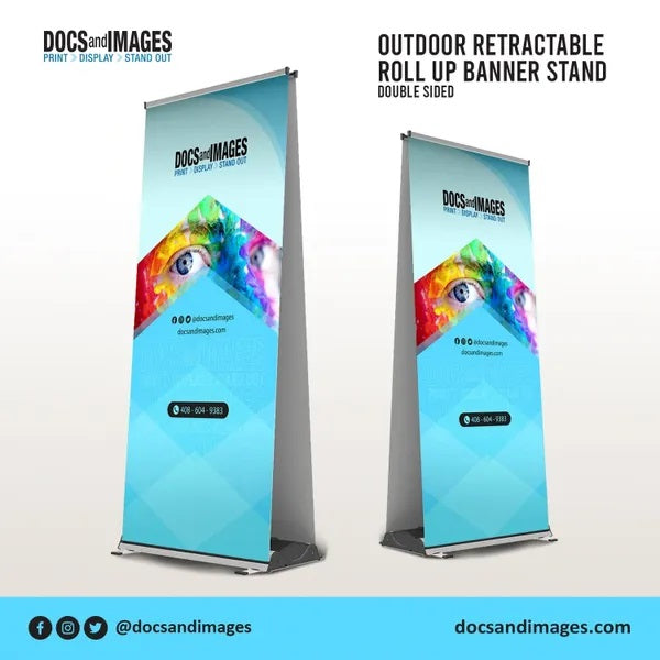 RETRACTABLE BANNER KIT - OUTDOOR (SINGLE OR DOUBLE BANNERS)