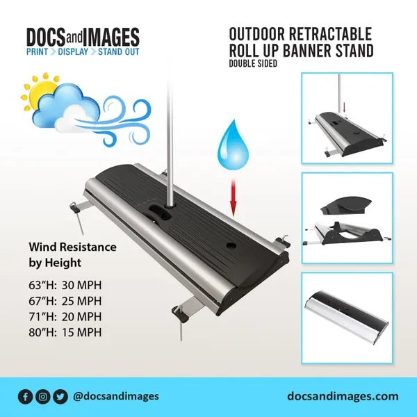 RETRACTABLE BANNER KIT - OUTDOOR (SINGLE OR DOUBLE BANNERS)