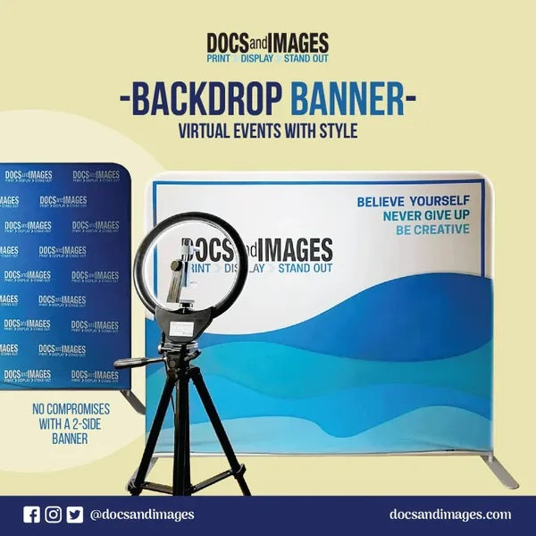 BACKDROP PILLOW CASE TUBE DISPLAY - 2-SIDED
