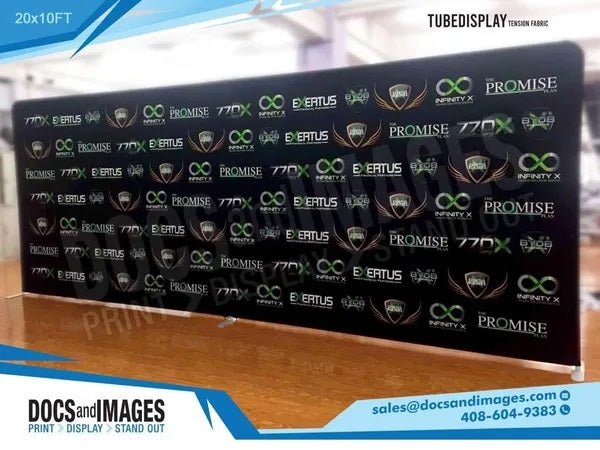 BACKDROP PILLOW CASE TUBE DISPLAY - 2-SIDED
