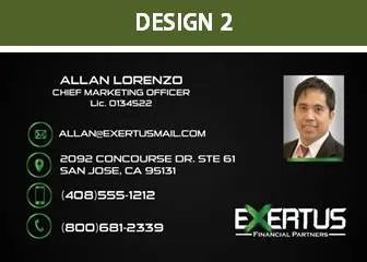 EXERTUS EXCLUSIVE BUSINESS CARD ARTWORK & PRINT (STANDARD 3.5X2)