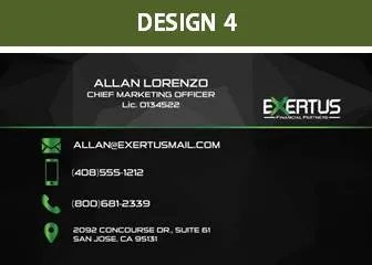 EXERTUS EXCLUSIVE BUSINESS CARD ARTWORK & PRINT (STANDARD 3.5X2)