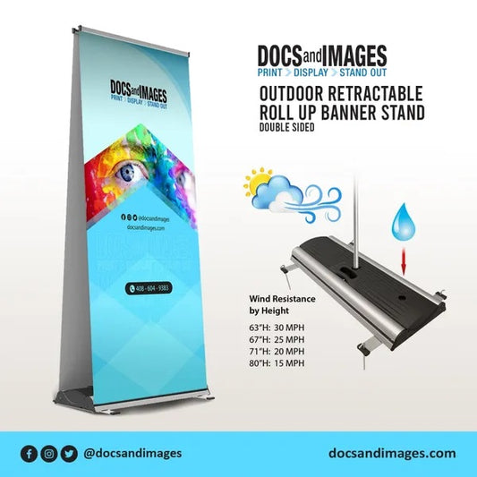 RETRACTABLE BANNER KIT - OUTDOOR (SINGLE OR DOUBLE BANNERS)