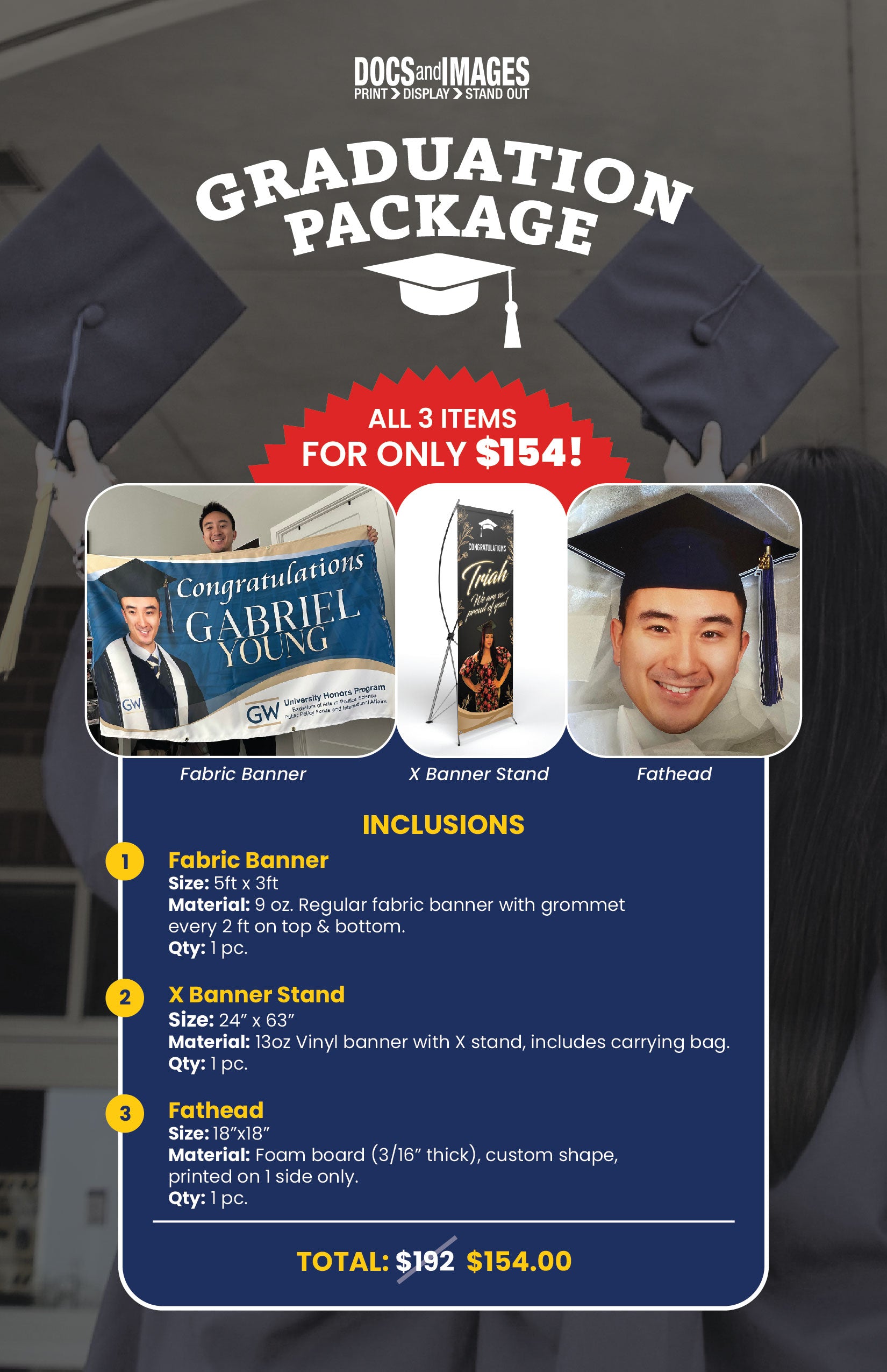 GRADUATION PACKAGE PROMO – Docs and Images
