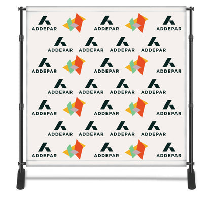 BACKDROP BANNER STEP-AND-REPEAT WITH STAND